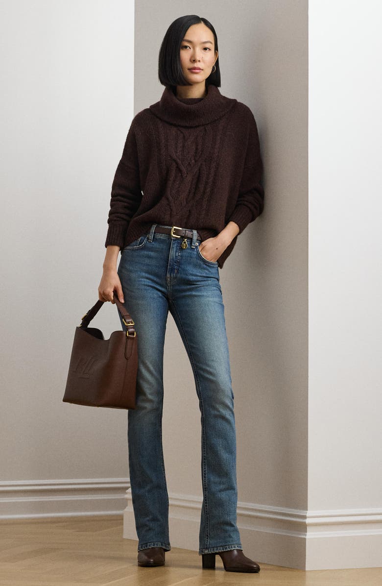 Lauren Ralph Lauren Wool Blend Turtleneck Sweater, Alternate, color, 