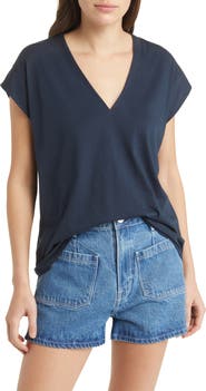 FRAME Le Mid Rise V-Neck T-Shirt