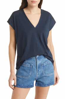 FRAME Le Mid Rise V-Neck T-Shirt