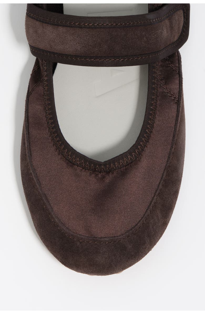 Bimba y Lola Velcro Ballerina Sneaker, Alternate, color, Chocolate