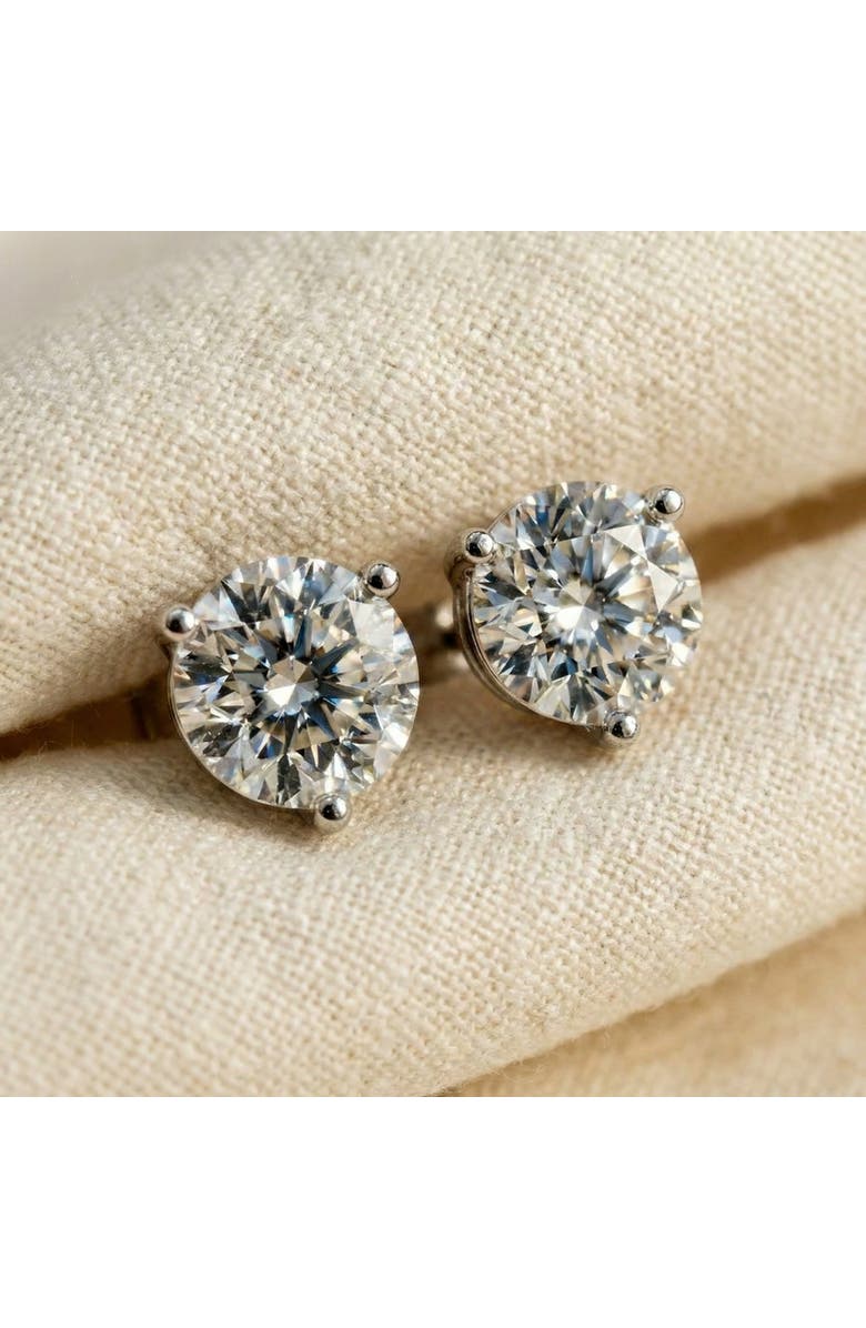 Bliss Diamond 2Ct TW Round Diamond Studs 14k Gold Lab Grown, Alternate, color, 14K White Gold