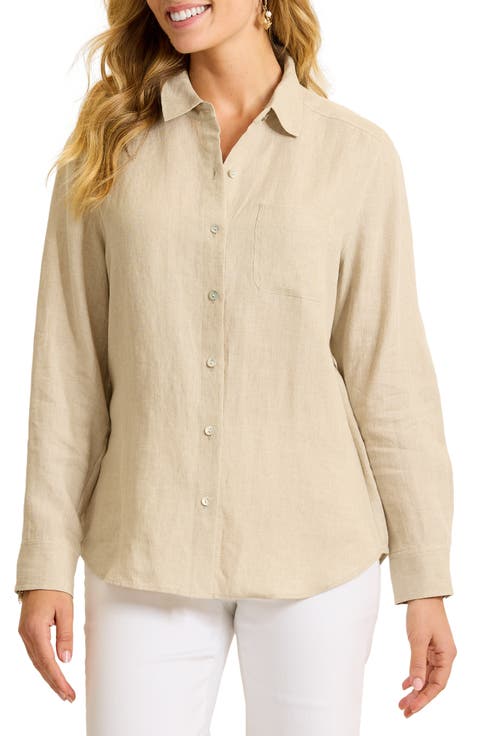 Coastalina Linen Button-Up Shirt
