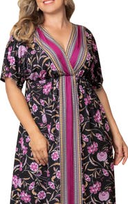 Kiyonna Wanderlust Floral Maxi Dress