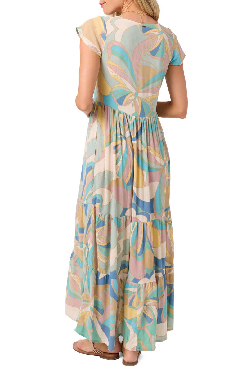 O'Neill Zygrid Butterfly Maxi Dress, Alternate, color, Desert Sage