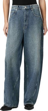 AllSaints Carter Stripe Barrel Leg Jeans