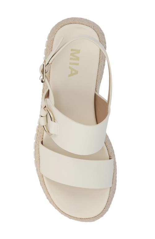 Shop Mia Yuna Espadrille Platform Wedge In Bone
