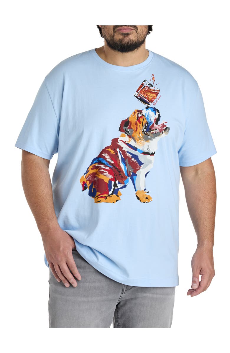 Robert Graham DXL Big & Tall Whiskey Dog Graphic Tee, Main, color, Blue