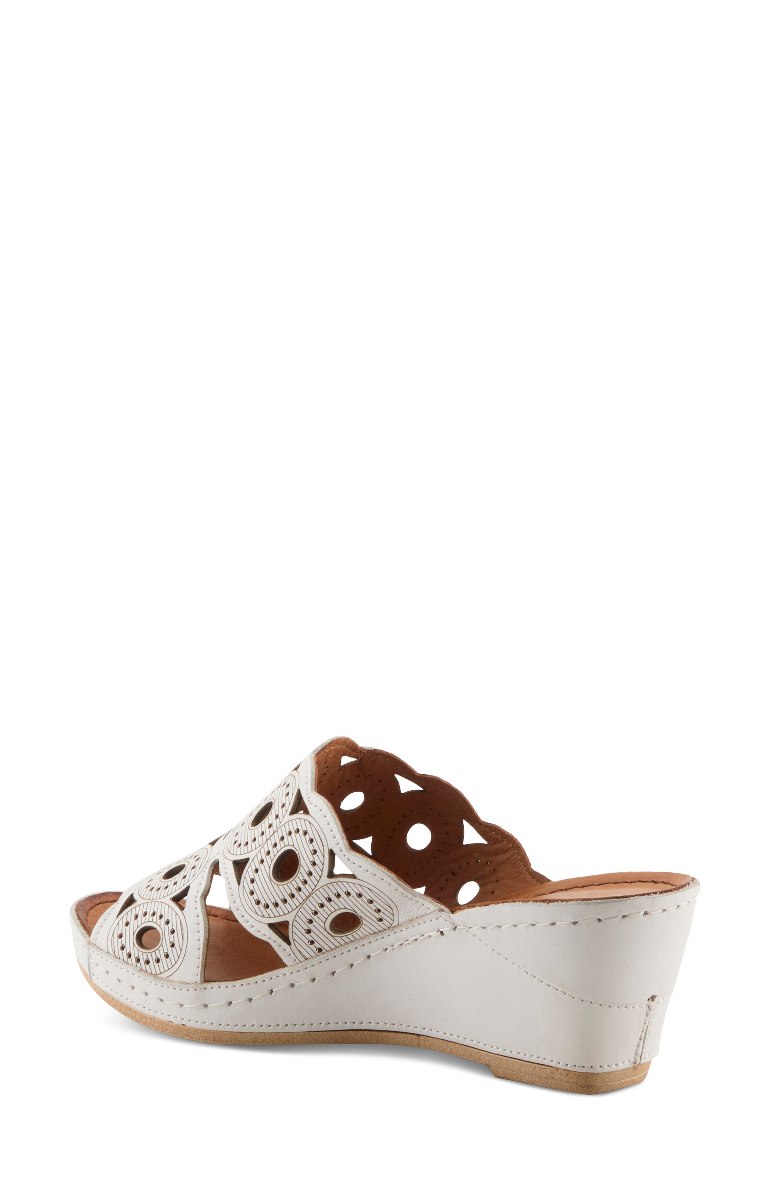 Spring Step Labarnas Platform Wedge Slide Sandal, Alternate, color, White