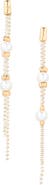 NORDSTROM RACK Faux Pearl Linear Drop Earrings