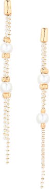 NORDSTROM RACK Faux Pearl Linear Drop Earrings