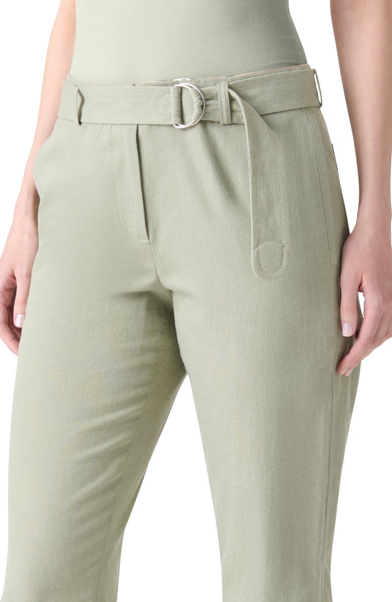 Akris punto Fallon Belted Ankle Jeans, Alternate, color, Pistachio