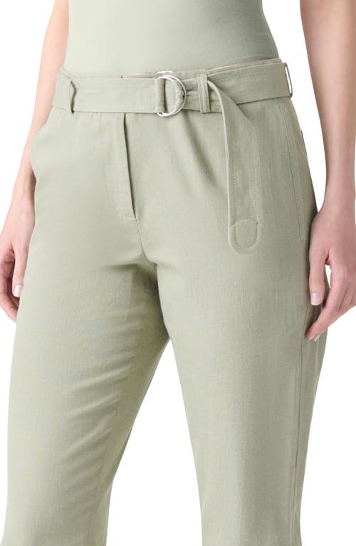 Akris Punto Fallon Belted Ankle Jeans In Green