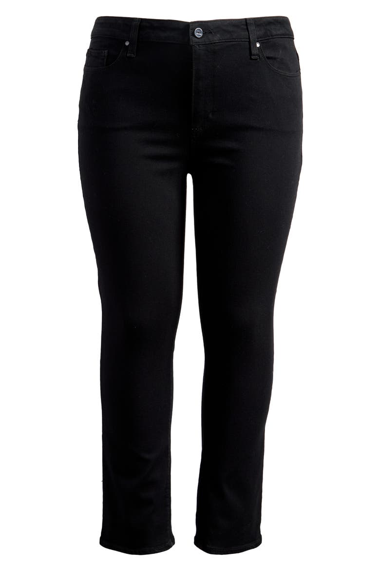 Cindy High Waist Ankle Straight Leg Jeans, Alternate, color, BLACK SHADOW