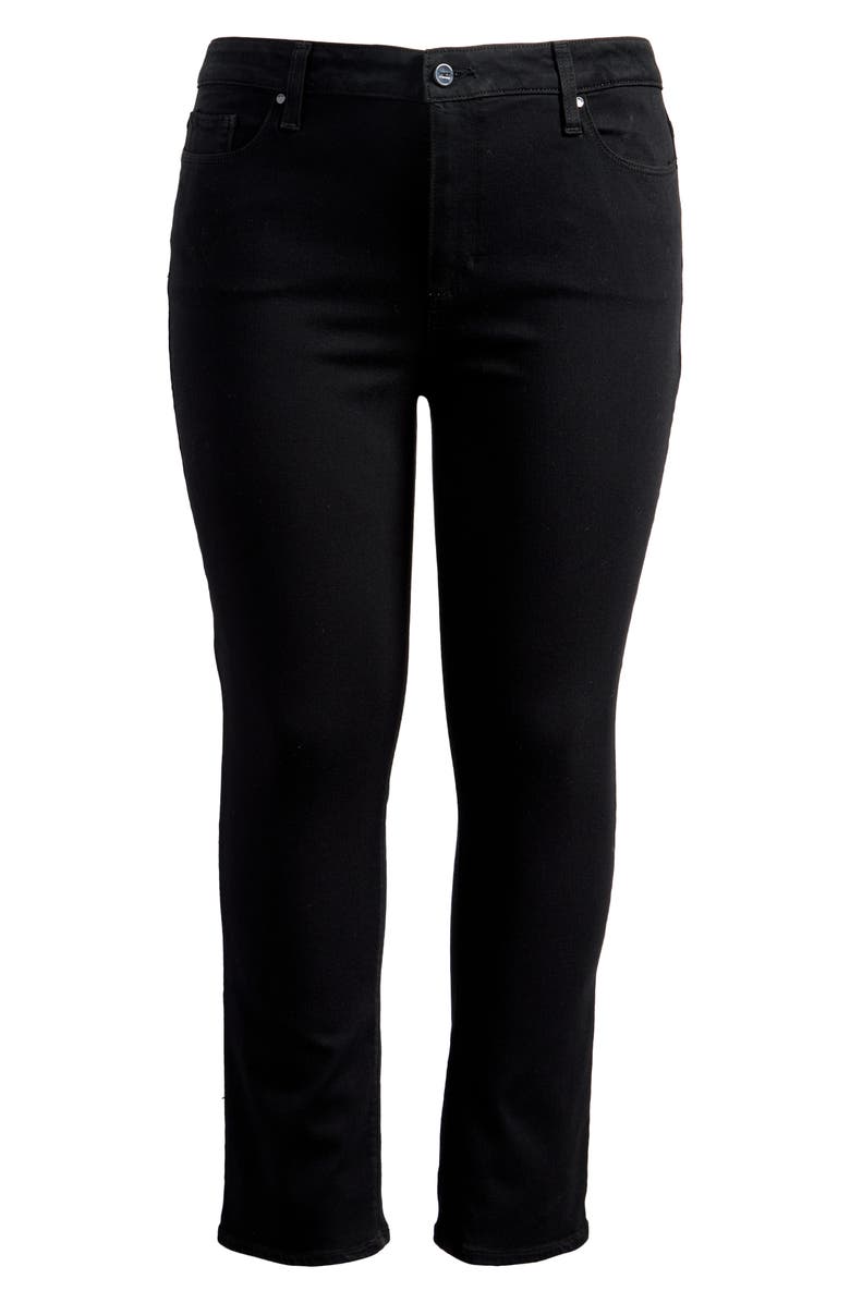 PAIGE Cindy High Waist Ankle Straight Leg Jeans, Alternate, color, Black Shadow