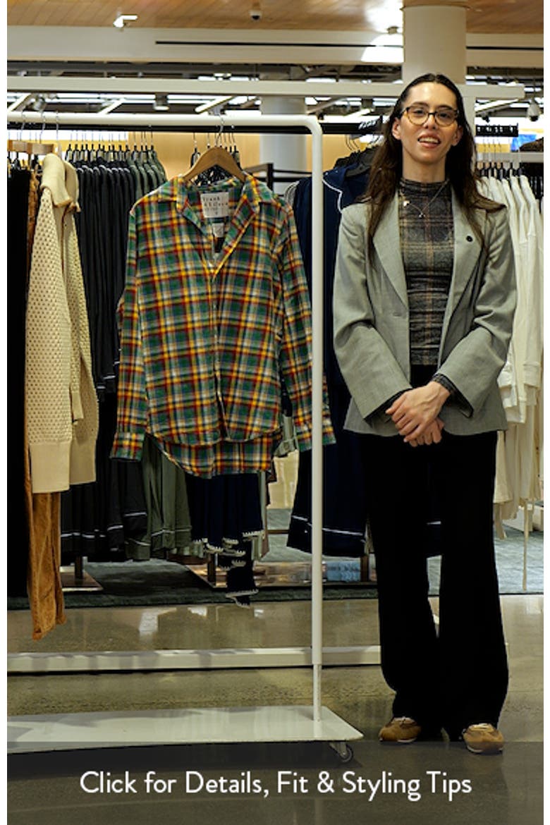 Eileen Check Cotton Flannel Button-Up Shirt video