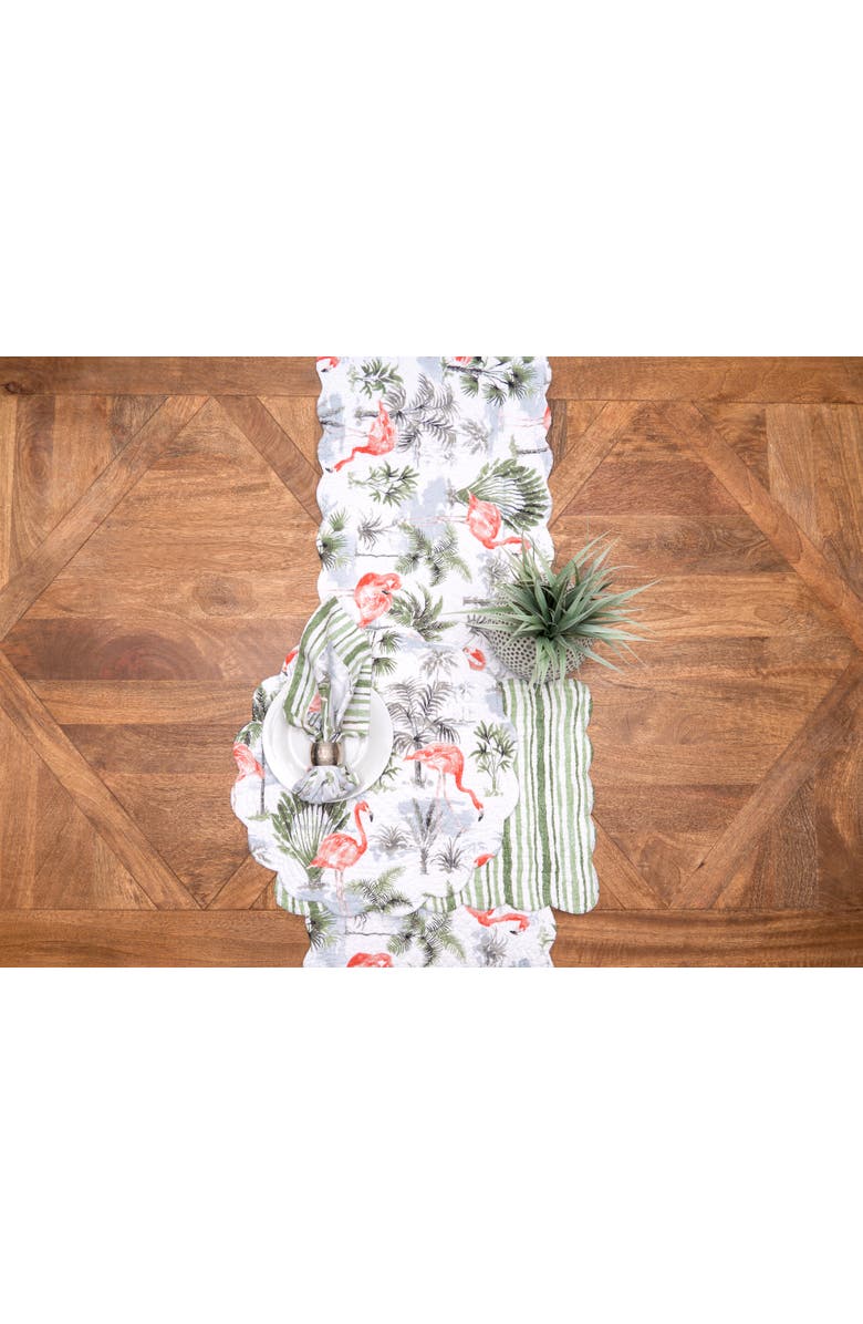 C&F Home Flamingo Breeze Round Set of 6 Placemats  17", Alternate, color, Blue