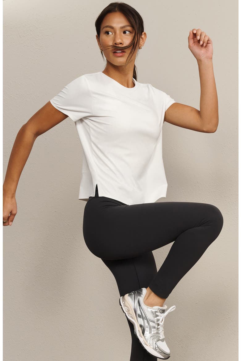 Serene Performance T-Shirt, Alternate, color, SNOW WHITE