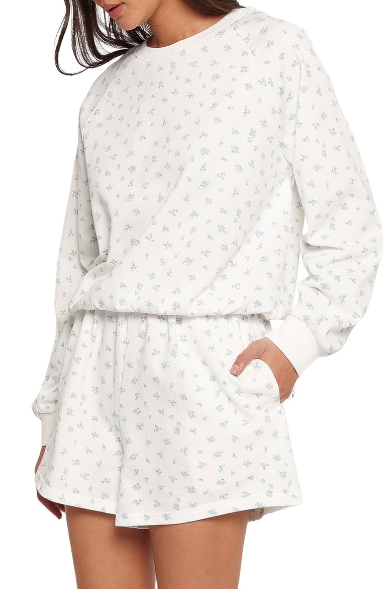 Hazel Sweatshirt, Alternate, color, BLUE DITSY FLORAL