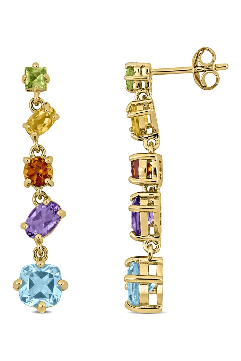 Mixed Cut Semiprecious Stone Earrings, Main, color, MULTI