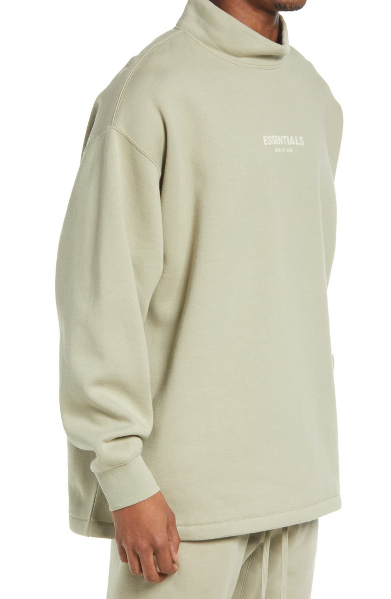 Fear of God Essentials Relaxed Mock Neck Sweatshirt, Alternate, color,