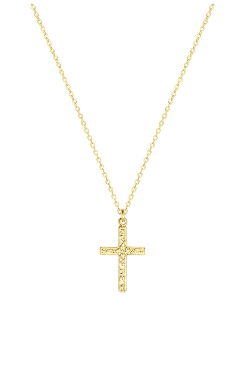 Set & Stones Levi Cross Necklace, Main, color, Gold