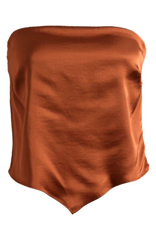 Good American Good Copper Good Satin Handkerchief Top In Copper004