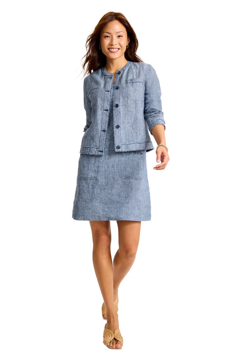 Two Palms Patch Pocket Linen Jacket, Alternate, color, COASTLINE