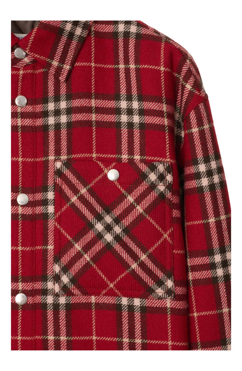 Burberry Check Wool Overshirt, Alternate, color, 
