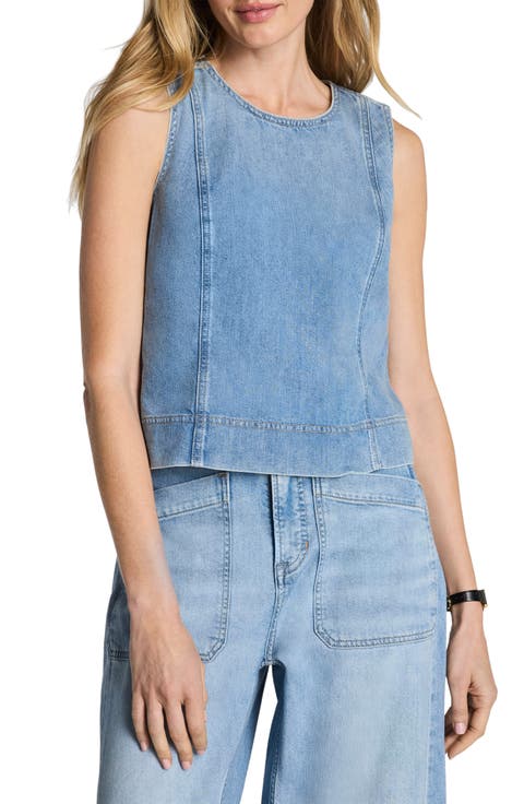 Lightweight Denim Shell Tank