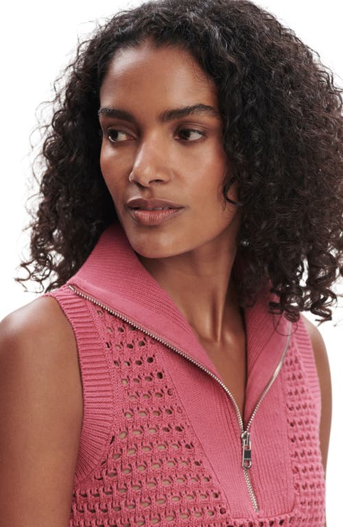 Varley Bains Half Zip Sweater Tank In Rose Wine