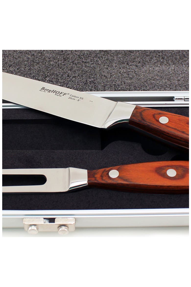 The Pakka Steak Knife & Carving Knife 9-Piece Set, Alternate, color, BROWN