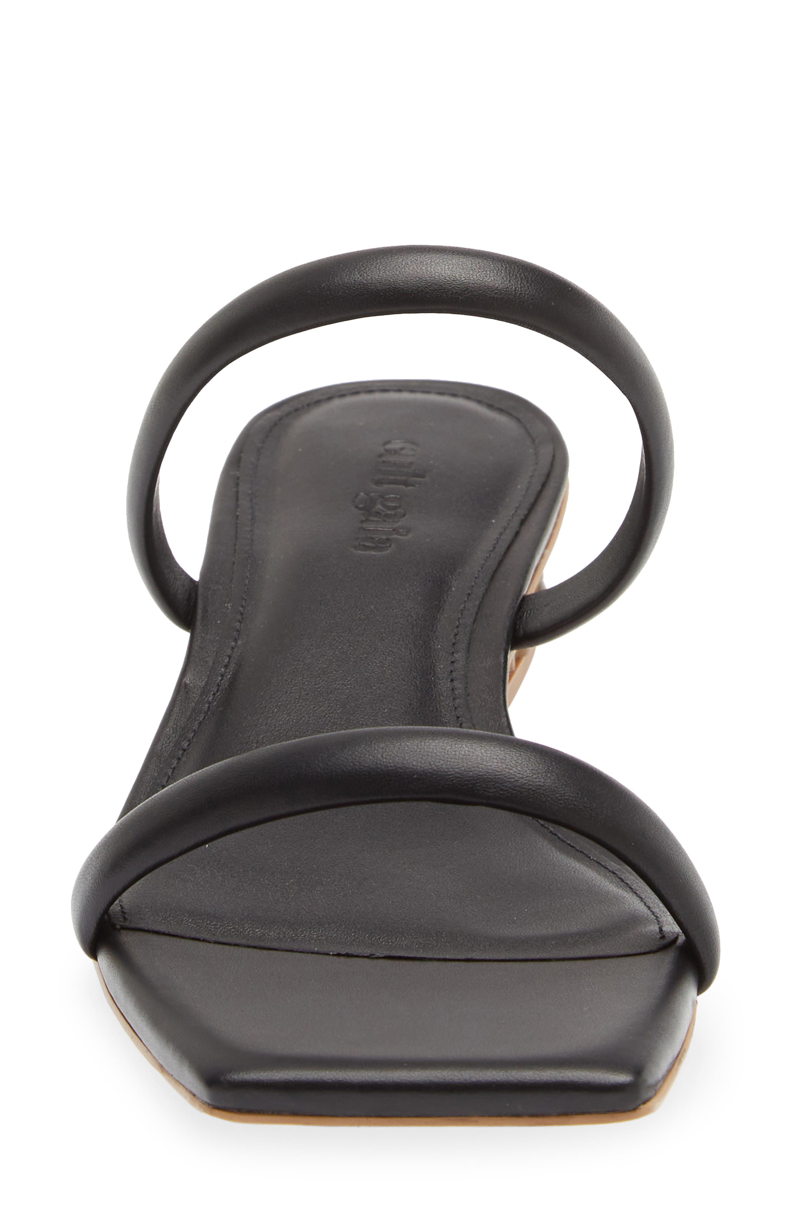 Cult Gaia Liz Square Toe Block Heel Slide Sandal, Alternate, color, 
