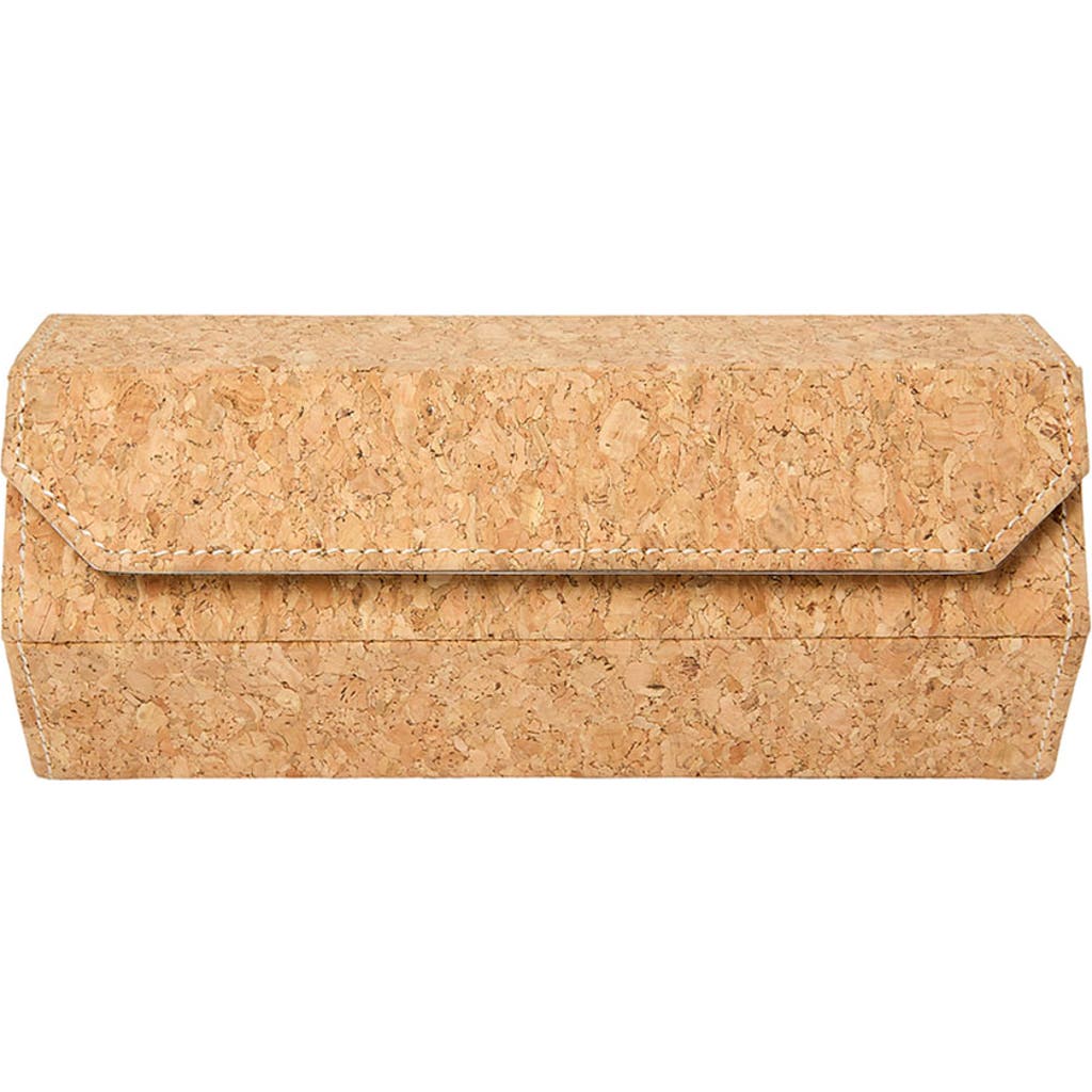 Wolf Cortica Triple Hexagon Watch Roll W/ Capsule In Natural Cork