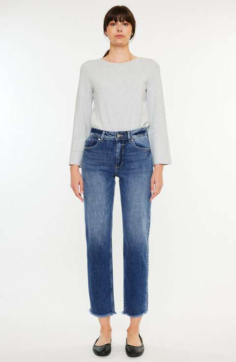 Nancy Essentials High Rise Slim Straight Leg Jeans