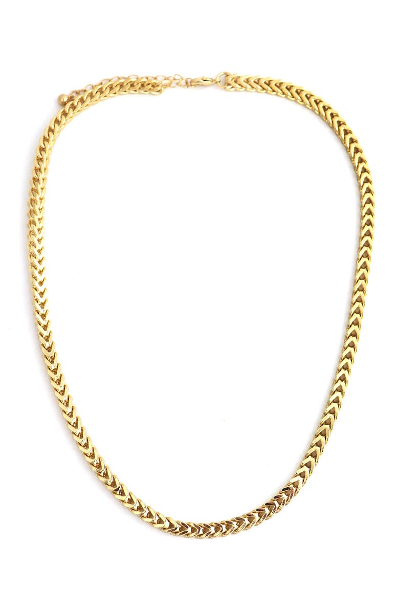 Panacea Box Chain Necklace, Main, color, Gold