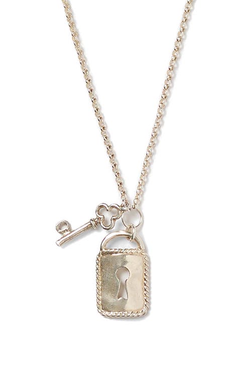 Chan Luu Mini Padlock Pendant Necklace In Silver