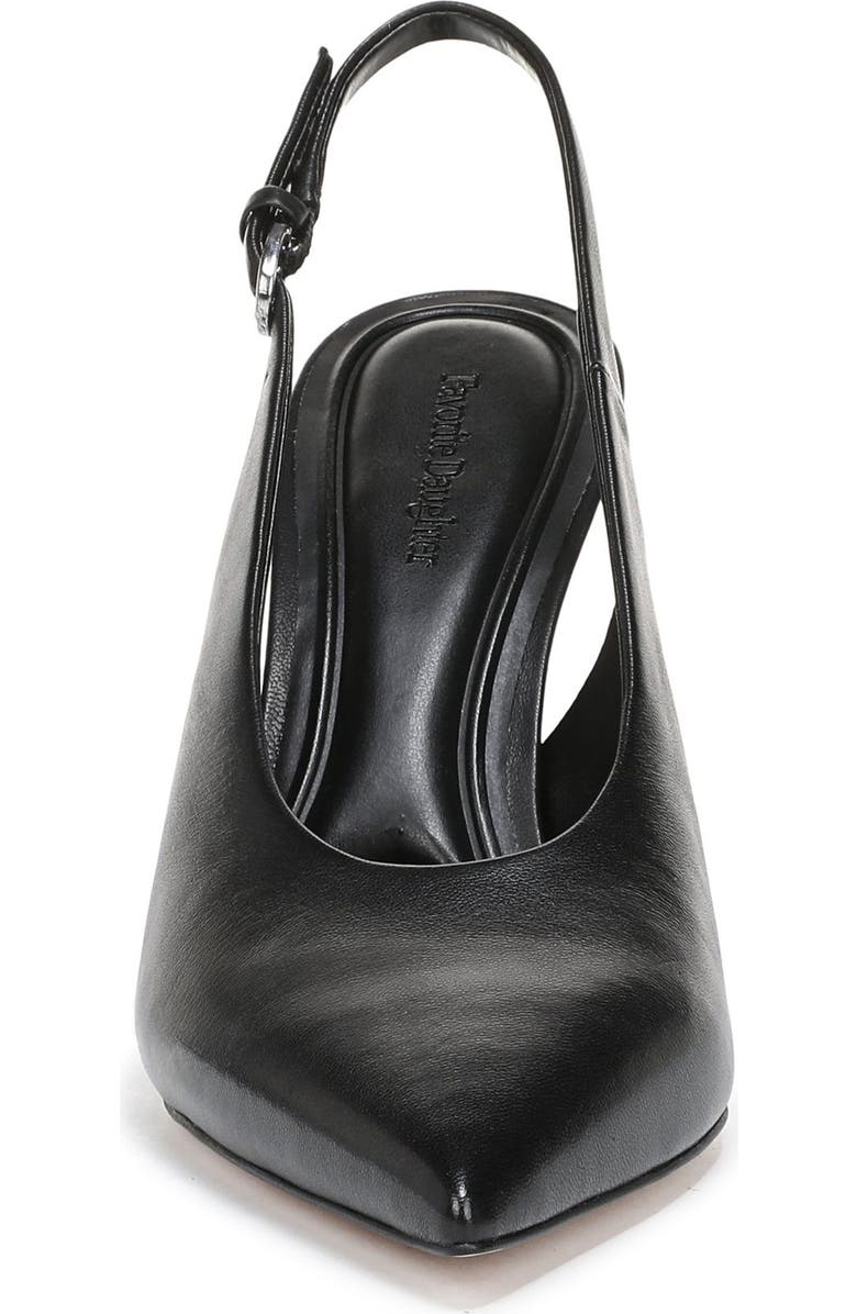 Favorite Daughter Remy Pointed Toe Slingback Sandal, Alternate, color, Black Leather