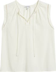 Nordstrom Lace Inset Tie Front Top