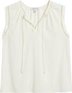 Nordstrom Lace Inset Tie Front Top