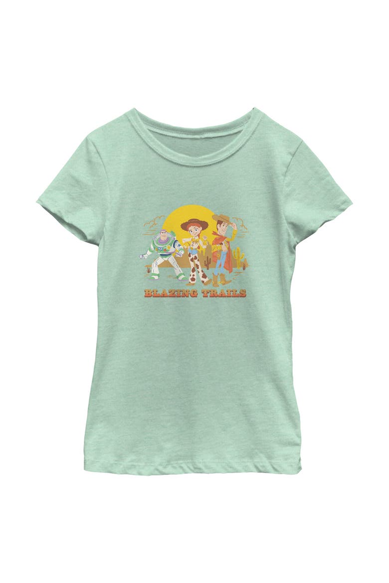 Girl's Toy Story 5 Blazing Trails  Graphic T-Shirt, Main, color, Mint