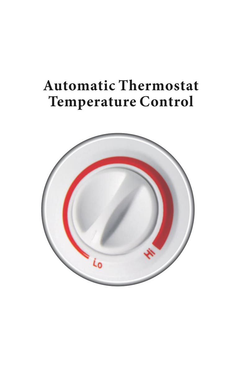 Optimus Portable Oscillating Fan Heater with Thermostat, Alternate, color, White