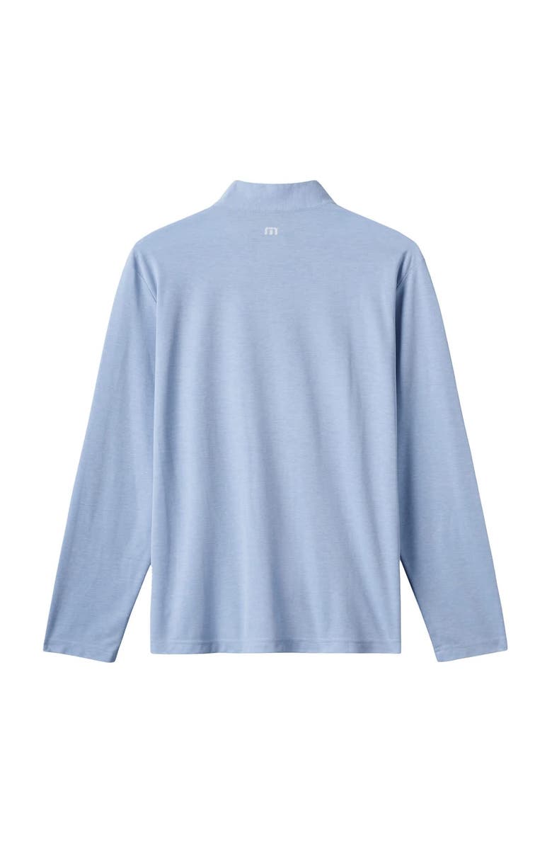 TravisMathew Men's TravisMathew  Light Blue Chicago Cubs Time to Tailgate Tri-Blend Quarter-Zip Pullover, Alternate, color, 