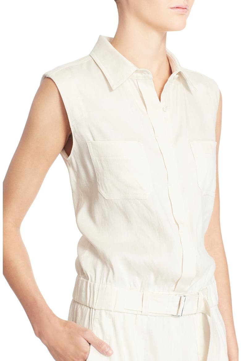 Sleeveless Linen Blend Jumpsuit, Alternate, color, LARACHE