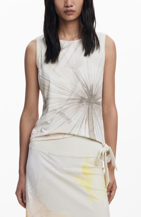 Sleeveless Floral Top