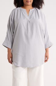 Renee C Pinstripe Tunic Top