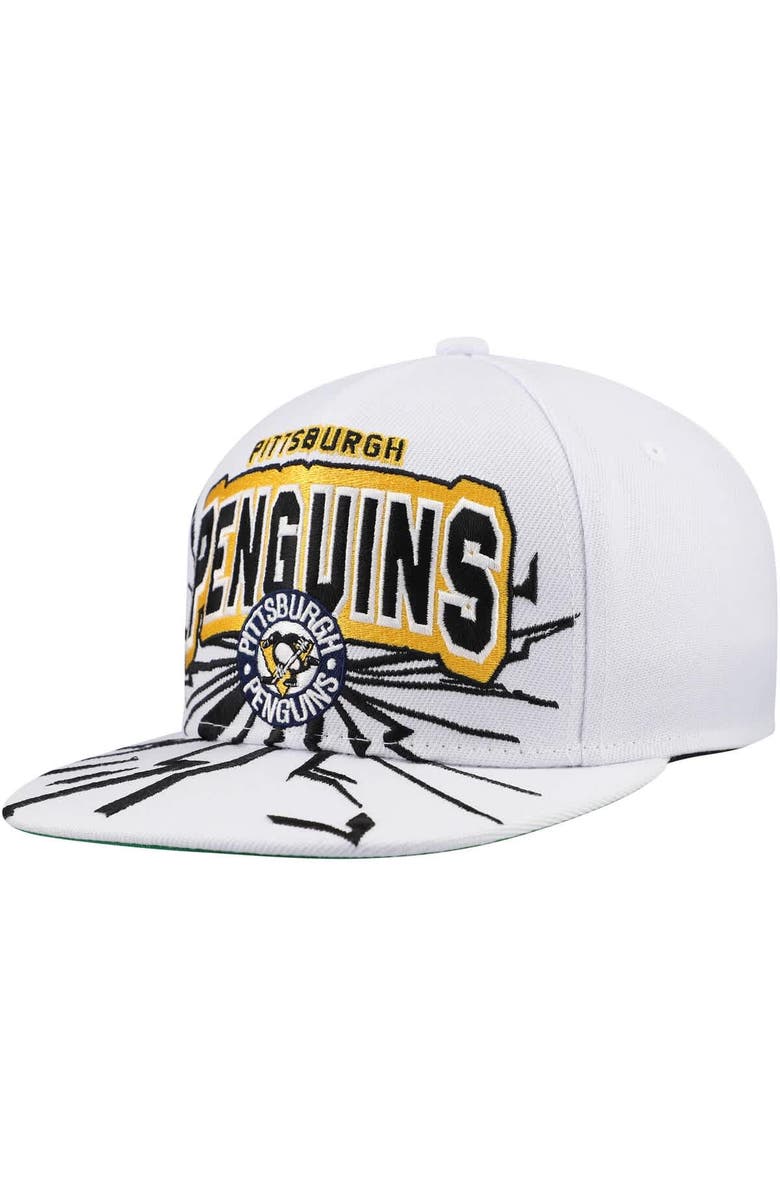 Mitchell & Ness Youth Mitchell & Ness White Pittsburgh Penguins After Shock Snapback Hat, Main, color, 