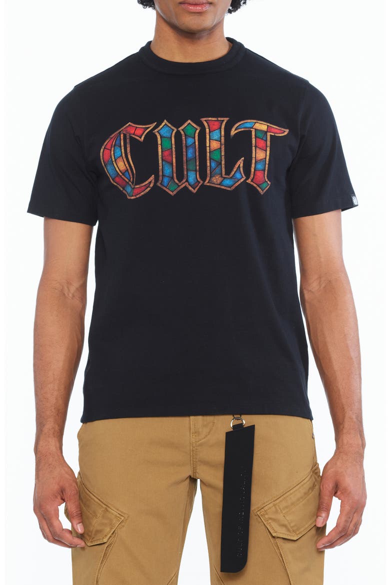 Graphic Cotton Jersey T-Shirt, Main, color, BLACK