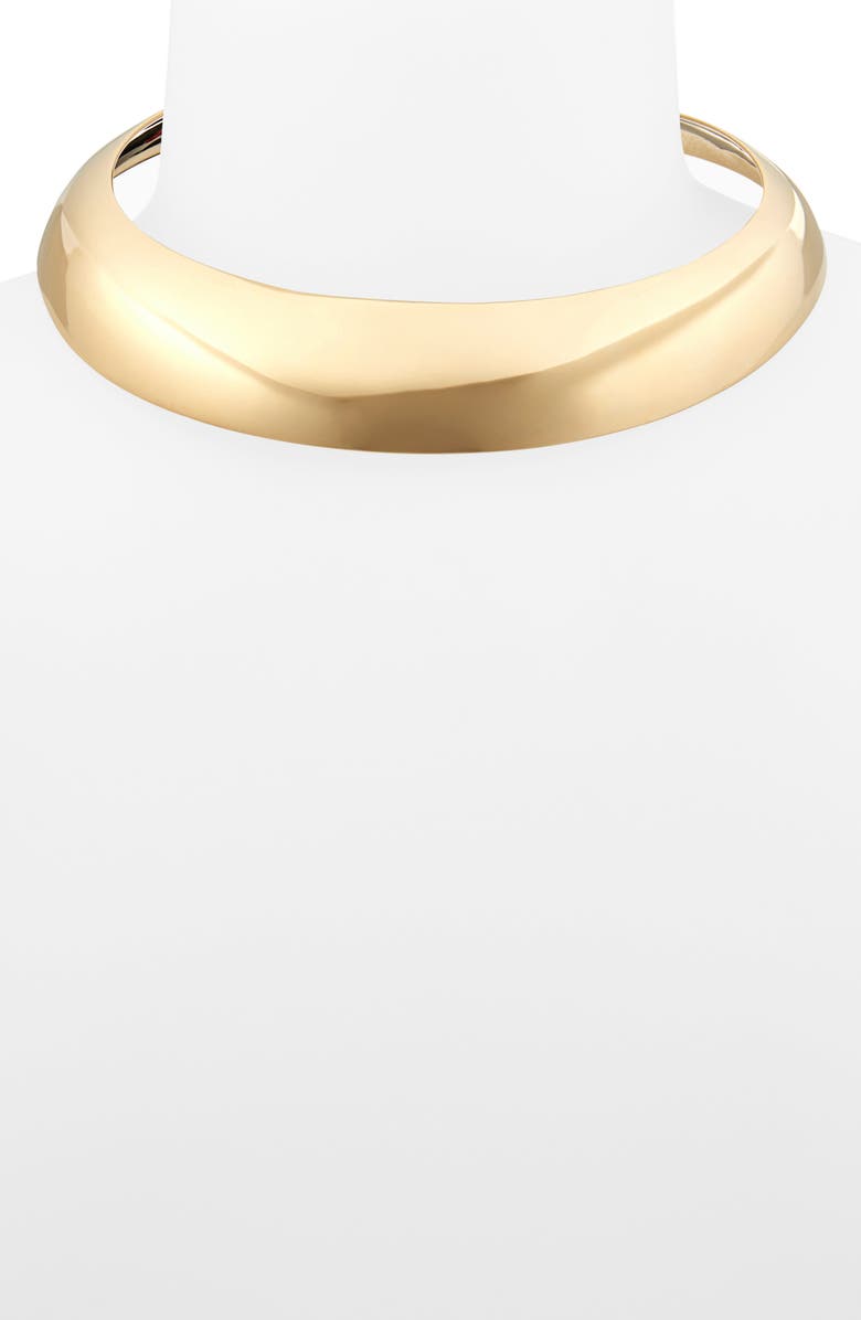 Saint Laurent Torque Necklace, Alternate, color, Dore