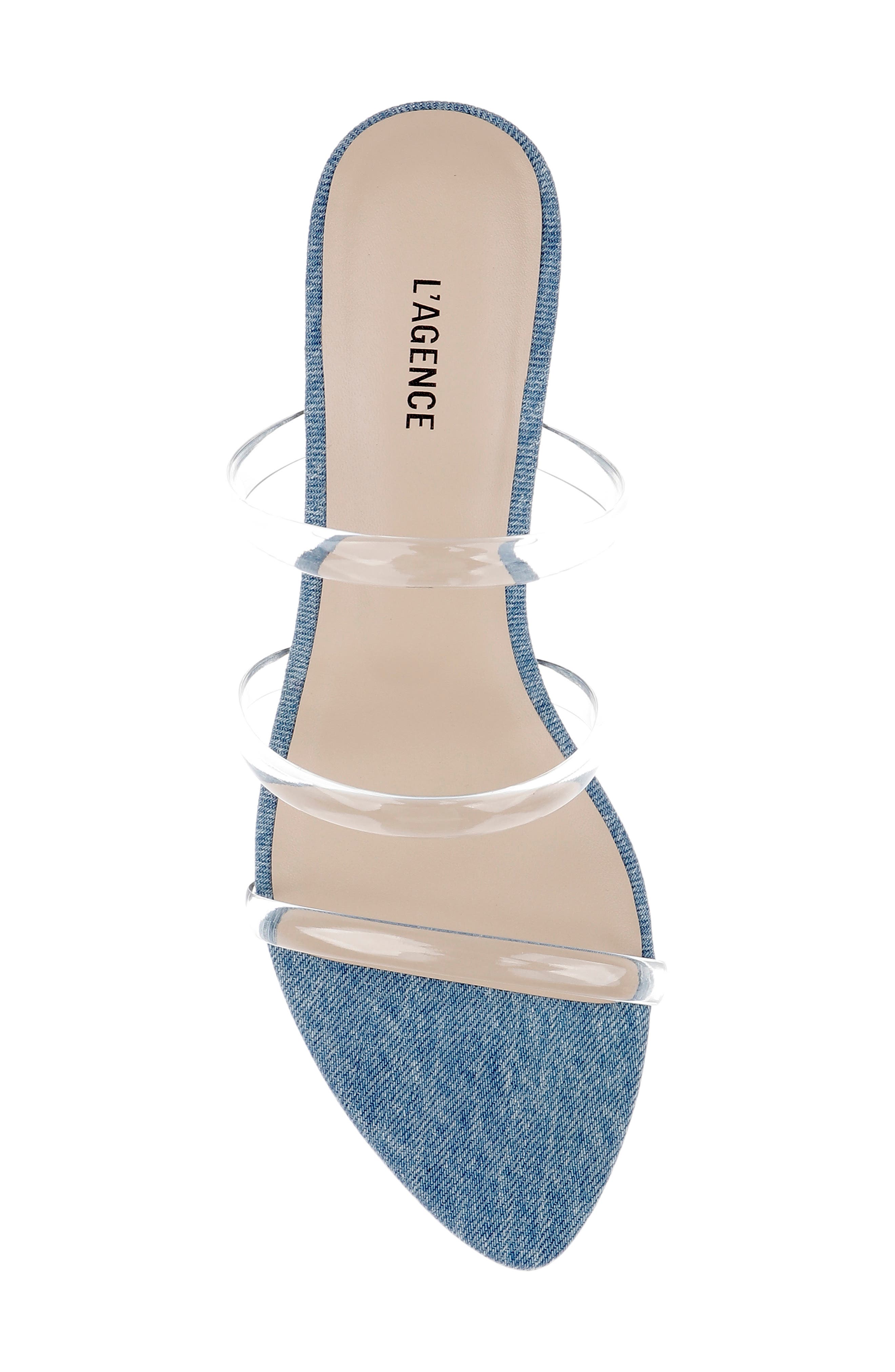 L'AGENCE Ludovica Slide Sandal, Alternate, color, Light Blue