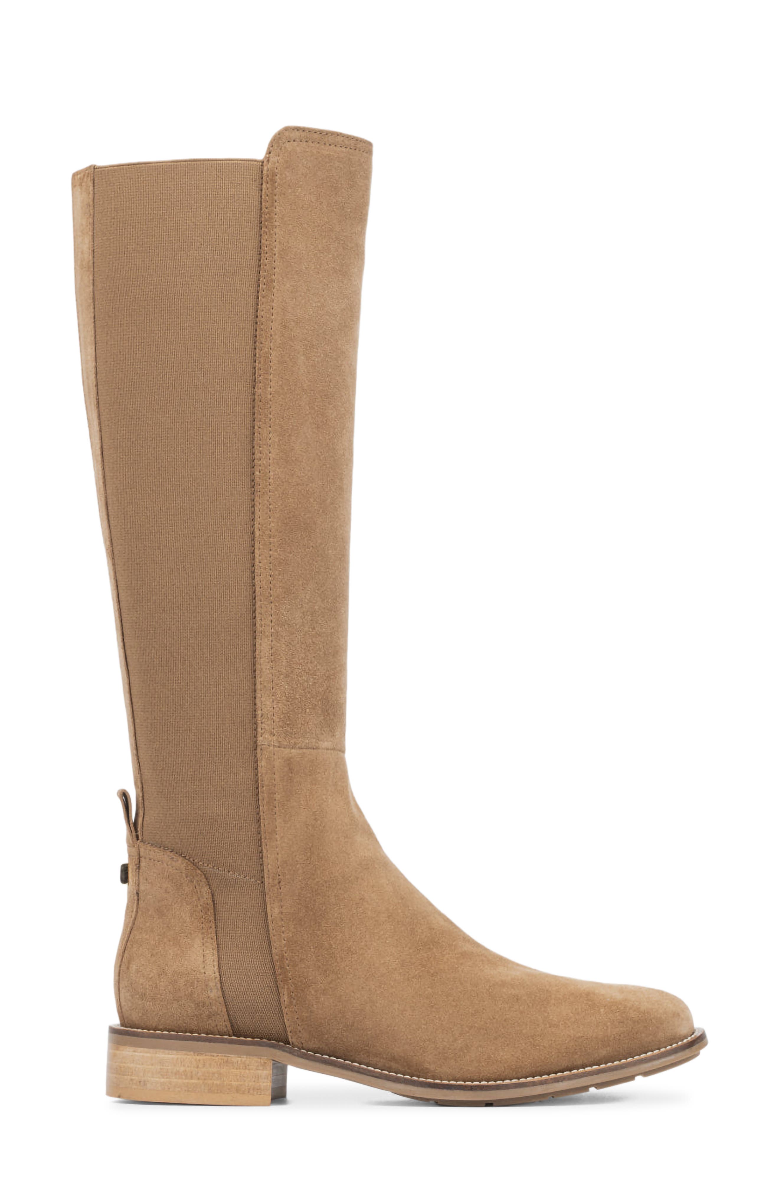 Aquatalia Nolita Weatherproof Knee High Boot, Alternate, color, Champagne Suede